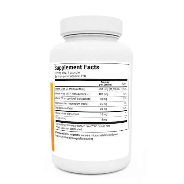 D3 & K2 Vitamin (10,000 IU) - 120 capsules | Dr.Berg